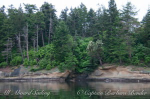 Sailing passed Sucia island