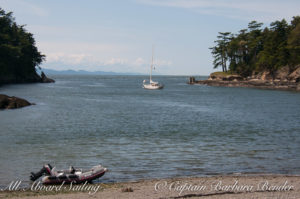 Peniel anchored Active Cove, Patos Island, Sailing San Juan Islands