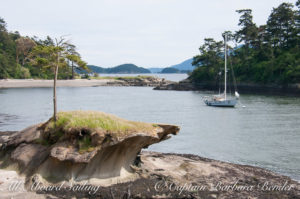 Peniel at anchor, Patos Island, sailing San Juans