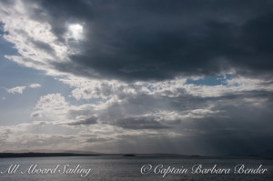 Storm clouds roll in, Haro Strait