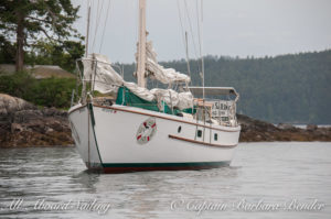 Peniel at anchor