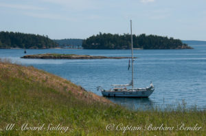 "Peniel" at anchor, Yellow Island