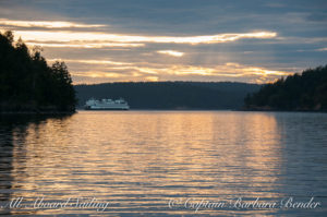 Rounding Upright Channel Lopez into Harney Channel Orcas Islands