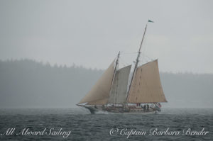 Spike Africa appears like a ghost ship riding the edge of the squall