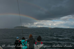 Sailing under a double rainbow