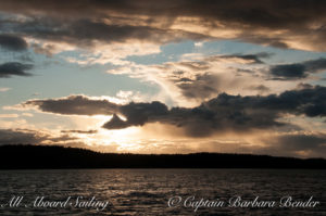 The drama continues - Sunset over San Juan Island