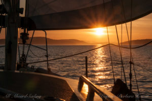 Sunset sail across San Juan Channel back to port