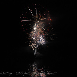 Short sunset sail to Deer Harbor Fireworks