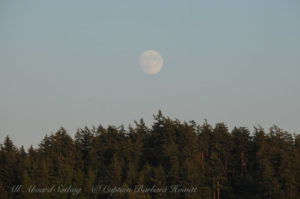 Moonrise over Lopez island