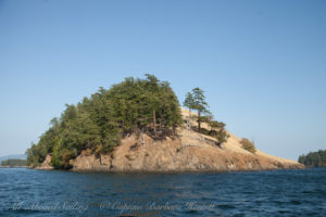 Spieden Island contrasting North and South sides