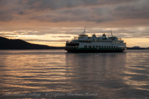 Sunset with Wa State ferry