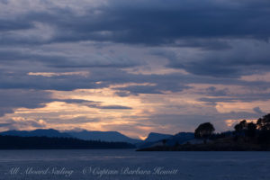 Sunset over Yellow island