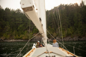 Sailing towards Obstruction Pass