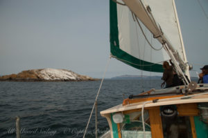 Sailing towards White Rock