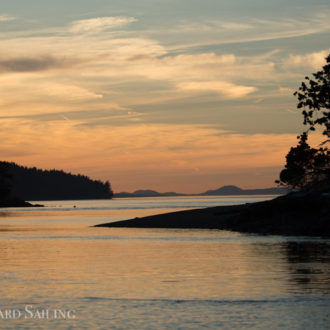 Sunset sailing in the San Juan Islands