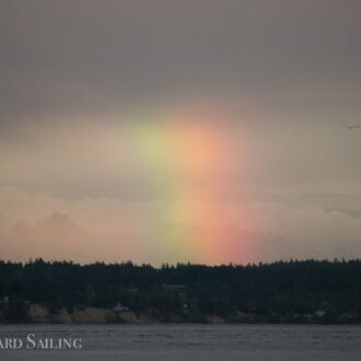 Short evening sail ends with a rainbow