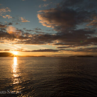 Sunset sail to Flattop Island