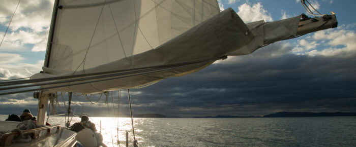 Sailing underneath incredible skies