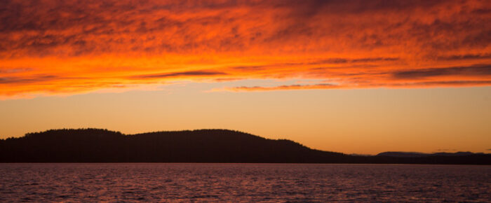 Beautiful sunset sail