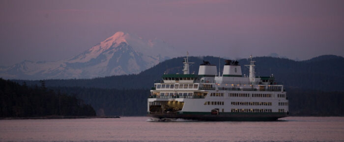 Sailing south for our sunset cruise