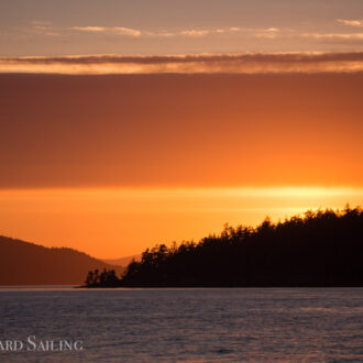 Sunset sail to Upright Head