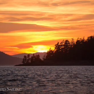 Beautiful sunset sail