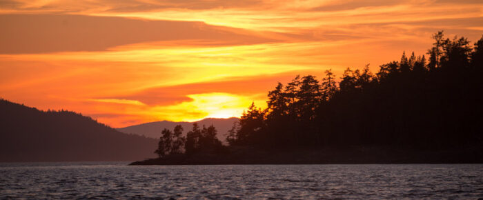 Beautiful sunset sail