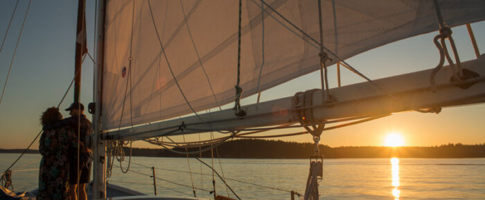 Sunset sail around Blakely Island