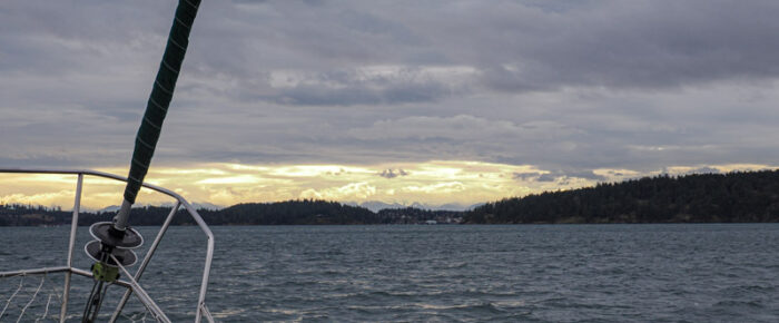 February short sail in some strong winds