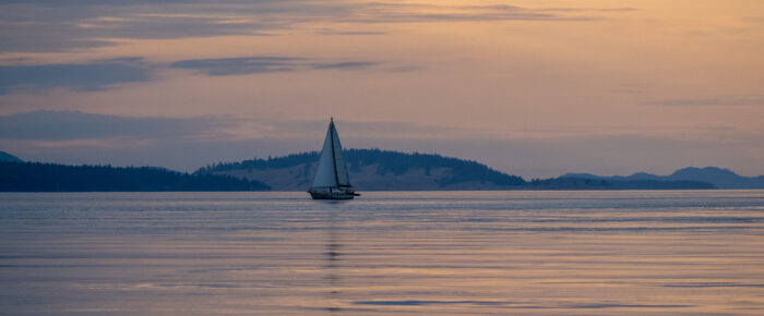 Relaxing sunset sail