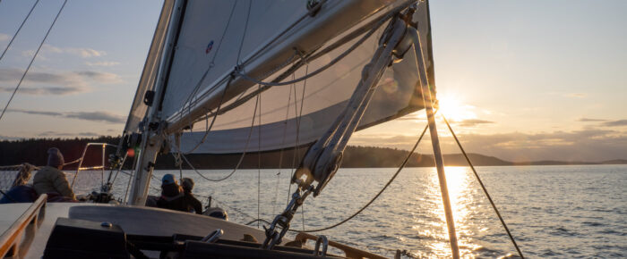 Evening sunset sail