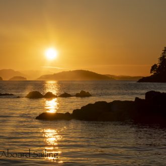 Sunset sail to Flattop Island